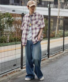 WEGO オンブレチェックシャツ（SS）