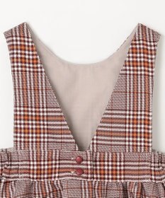 組曲 KIDS 【110-140cm】Chocolat de check ジャンパースカート