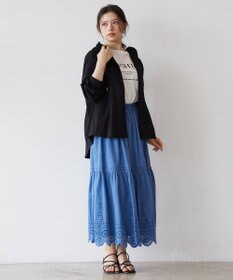 Feroux フレンチスリーブロゴプリント Tシャツ