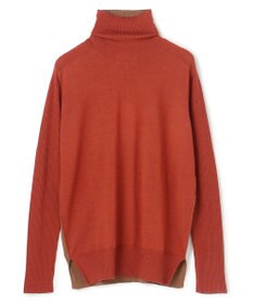 BEIGE， 【洗える・VERY NaVY12月号掲載】LA MONNAIE / バイカラーウールタートルニット