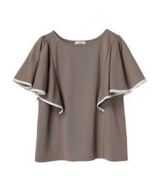 earth music&ecology パイピングフレアスリーブカットソー