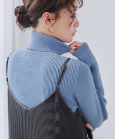 Tiaclasse L 【新色追加・洗える】リブタートルニット