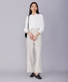 ICB 【洗える・UVケア】BackSatinAmunzen ラッフルデザインブラウス