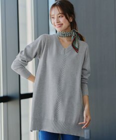Tiaclasse 【安田美沙子さん着用・選べる2type・洗える】もちニットチュニック