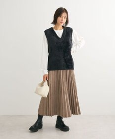 Green Parks シャギーＶネックニットベスト