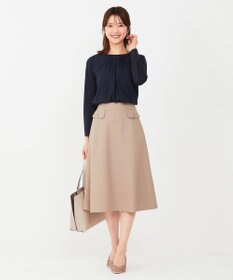 ANY SIS 【洗える】フラップポイントフレア スカート