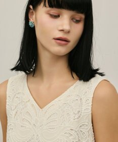 GRACE CONTINENTAL フラワーカットワークワンピース
