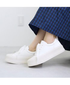 MODE ET JACOMO <noyau>ビジュー付き厚底レースアップスニーカー