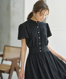 組曲 L 【WEB限定】フラワーポイントシフォン ワンピース