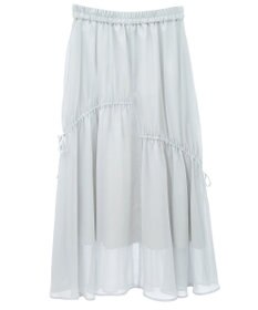 earth music&ecology シャイニーアシンメトリーギャザースカート