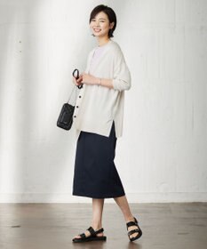 J.PRESS LADIES 【洗える】 シルキーレーヨンストレッチ Ｖネック カーディガン