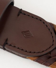 JOSEPH ABBOUD 【伸びる/日本製】レザーメッシュ ベルト