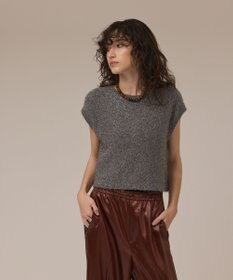 GRACE CONTINENTAL ショートフェザーニットトップ