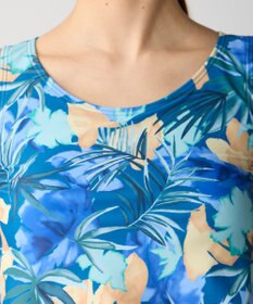 OP／FILA 【Ocean Pacific】裾ブラウジングTシャツ付き４点セット水着