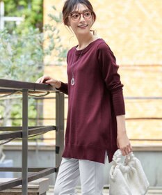 Tiaclasse 【安田美沙子さん着用・選べる2type・洗える】もちニットチュニック