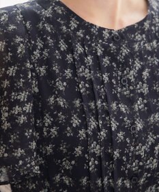 Tiaclasse 【小倉優子さん着用・洗える】フレアスリーブ柄ワンピース