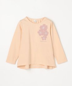 組曲 KIDS 【150-160㎝】サラリとフラワーモチーフ Tシャツ