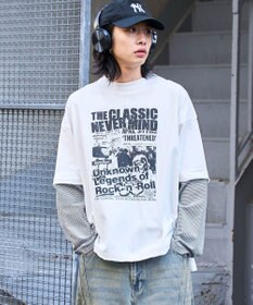 WEGO フェイクレイヤードグラフィックT（LS）