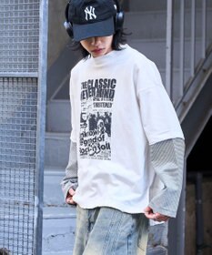 WEGO フェイクレイヤードグラフィックT（LS）