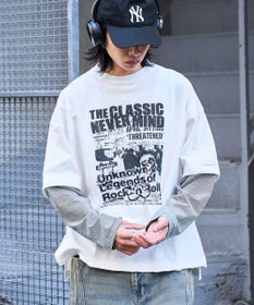 WEGO フェイクレイヤードグラフィックT（LS）