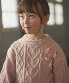 ANY KIDS リボン ケーブル ニット