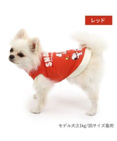 PET PARADISE スヌーピー 兄弟集合柄トレーナー 赤【小型犬】