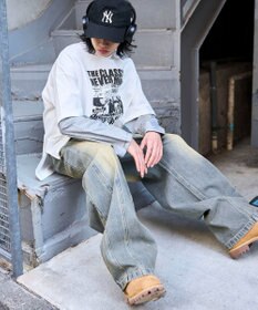 WEGO フェイクレイヤードグラフィックT（LS）