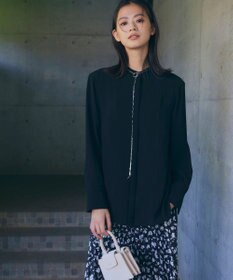 ICB 【WEB限定カラーあり・洗える】 ライトダブルクロス バンドカラーシャツ