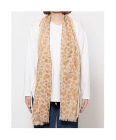 UNBILLION カシュネ cache nez / ライン入アニマル柄ジャカードストール