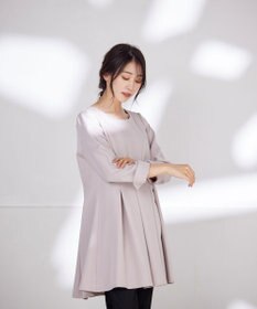 Tiaclasse L 【洗える】ダブルラインタックチュニック