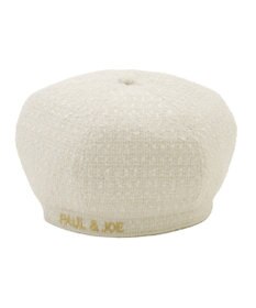 MOONBAT PAUL & JOE ACCESSOIRES ロゴ刺繍ツイードベレー