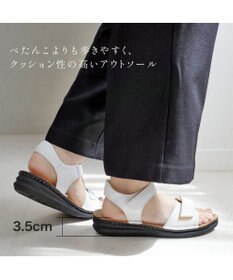 Pointer 本革 甲幅調整 超軽量マジックテープ付きサンダル