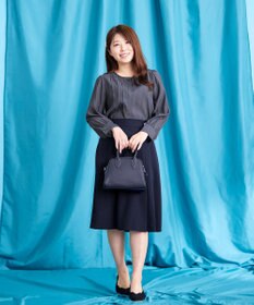 Tiaclasse 【ダブルクロス・洗える】アシンメトリープリーツスカート