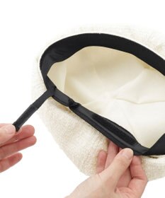 MOONBAT PAUL & JOE ACCESSOIRES ロゴ刺繍ツイードベレー