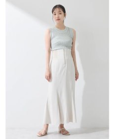 earth music&ecology ノースリーブラインニットプルオーバー