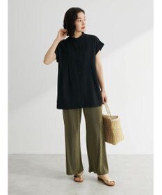 Green Parks フレンチスリーブタックブラウス