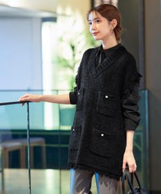 Tiaclasse 【洗える】フレアシャツチュニックブラウス