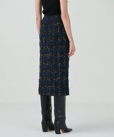 GRACE CONTINENTAL サイドスリットツイードスカート