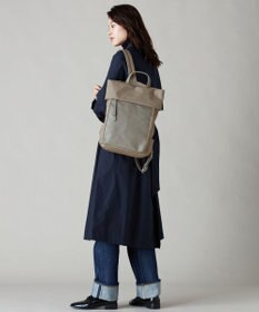 Y'SACCS リサイクルナイロン×カウレザー ラップリュック