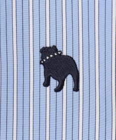 J.PRESS MEN 【WEB限定】ポプリンストライプ バックブルバンドカラーシャツ