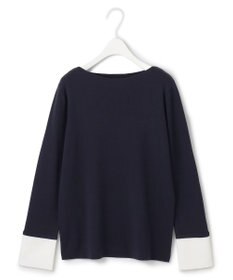 ICB L 【洗える】 クロスコンビ デザインニットプルオーバー