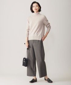 J.PRESS LADIES 【洗える】チェルビック チェック セミワイド パンツ