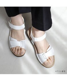 Pointer 本革 甲幅調整 超軽量マジックテープ付きサンダル