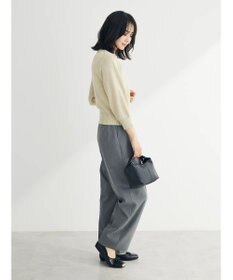 Green Parks ラメ５分袖コンパクトニットプルオーバー