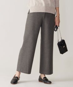 J.PRESS LADIES 【洗える】チェルビック チェック セミワイド パンツ