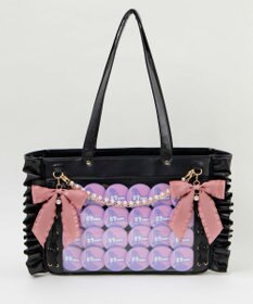 WEGO 【痛バ＆推し活グッズ】きらめきレースアップフリル痛バッグ