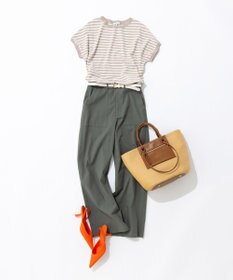 23区 L 【新色追加/洗える】レーヨンポリエステルストレッチ プルオーバー ニット