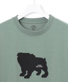 J.PRESS YORK STREET 【UNISEX】ブルドックプリントリブ Tシャツ