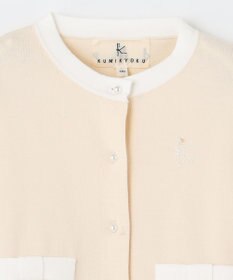 組曲 KIDS 【110-140cm】リボンインターシャニット カーディガン