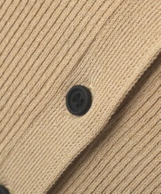 CRAFT STANDARD BOUTIQUE 襟付きコンパクトリブニットカーディガン